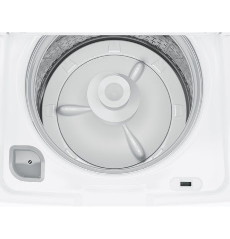 Washer of model GTW465ASNWW. Image # 2: GE® 4.5 cu. ft. Capacity Washer with Stainless Steel Basket