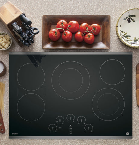 Cooktop of model PP9030SJSS. Image # 3: GE Profile™ 30" Built-In Touch Control Electric Cooktop