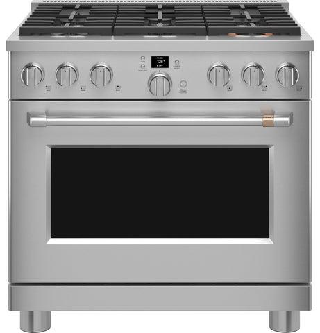 Range of model CGY366P2TS1. Image # 1: GE Café™ 36" Smart All-Gas Commercial-Style Range with 6 Burners (Natural Gas)