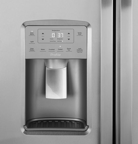 Refrigerator of model PSE25KYHFS. Image # 3: GE Profile™ Series ENERGY STAR® 25.3 Cu. Ft. Side-by-Side Refrigerator