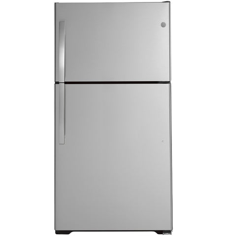 Refrigerator of model GIE22JSNRSS. Image # 1: GE® ENERGY STAR® 21.9 Cu. Ft. Top-Freezer Refrigerator