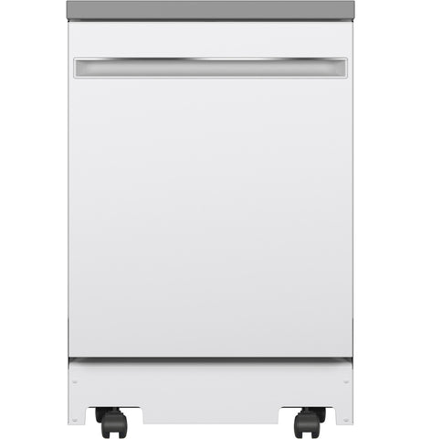 Dishwasher of model GPT225SGLWW. Image # 1: GE® 24" Stainless Steel Interior Portable Dishwasher with Sanitize Cycle