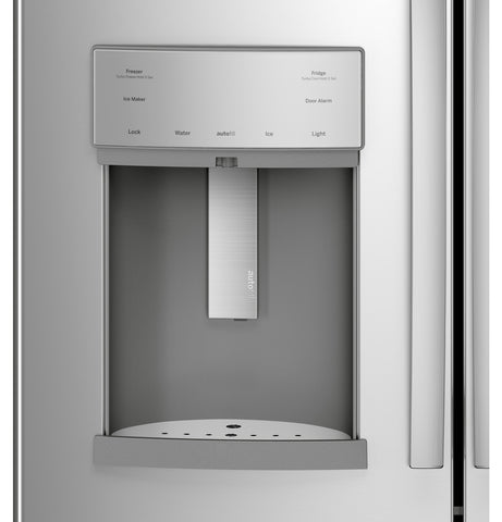 Refrigerator of model PYE22KYNFS. Image # 5: GE Profile™ Series ENERGY STAR® 22.1 Cu. Ft. Counter-Depth Fingerprint Resistant French-Door Refrigerator with Hands-Free AutoFill