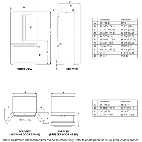 Refrigerator of model ZWE23NSTSS. Image # 6: Monogram ENERGY STAR® 23.1 Cu. Ft. Counter-Depth French-Door Refrigerator