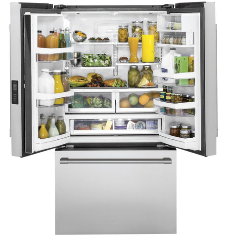 Refrigerator of model ZWE23NSTSS. Image # 7: Monogram ENERGY STAR® 23.1 Cu. Ft. Counter-Depth French-Door Refrigerator