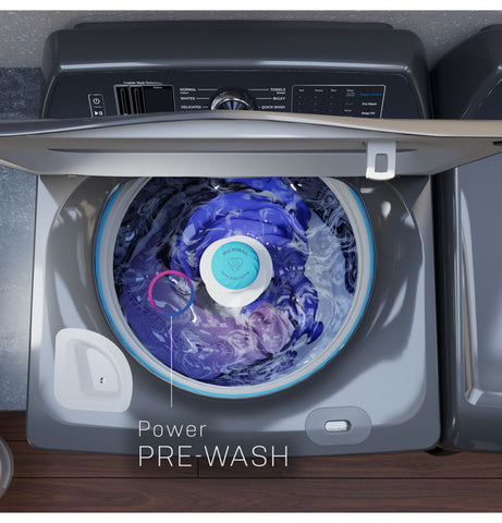 Washer of model PTW905BPTDG. Image # 6: GE Profile™ 5.3  cu. ft. Capacity Washer with Smarter Wash Technology and FlexDispense™