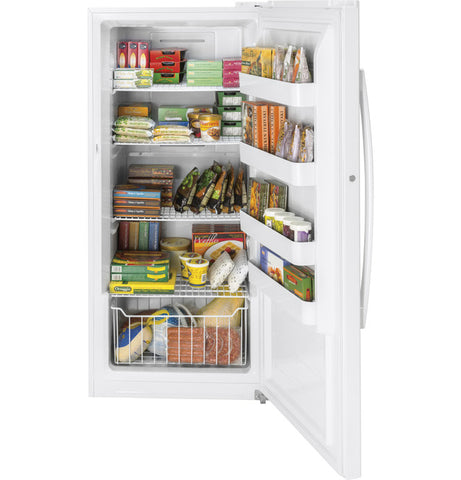 Freezer of model FUF14SMRWW. Image # 3: GE® 14.1 Cu. Ft. Frost-Free Upright Freezer