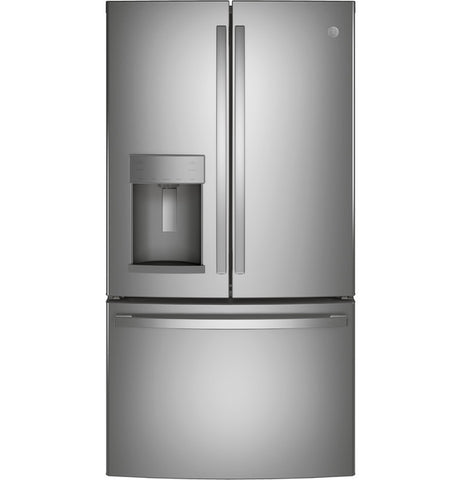 Refrigerator of model GFE28GYNFS. Image # 7: GE® ENERGY STAR® 27.7 Cu. Ft. Fingerprint Resistant French-Door Refrigerator