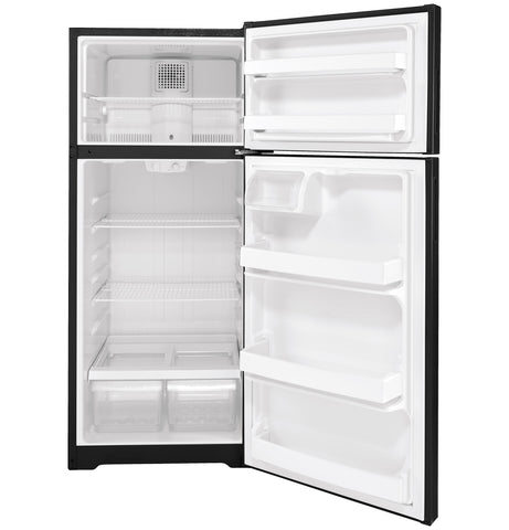 Refrigerator of model HPS18BTNRBB. Image # 2: GE Hotpoint® 17.5 Cu. Ft. Recessed Handle Top-Freezer Refrigerator