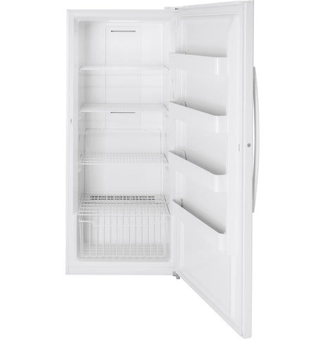 Freezer of model FUF21SMRWW. Image # 2: GE® 21.3 Cu. Ft. Frost-Free Garage Ready Upright Freezer