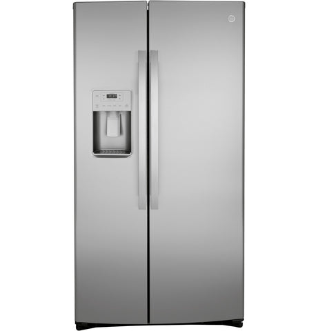 Refrigerator of model GSS25IYNFS. Image # 1: GE® 25.1 Cu. Ft. Fingerprint Resistant Side-By-Side Refrigerator