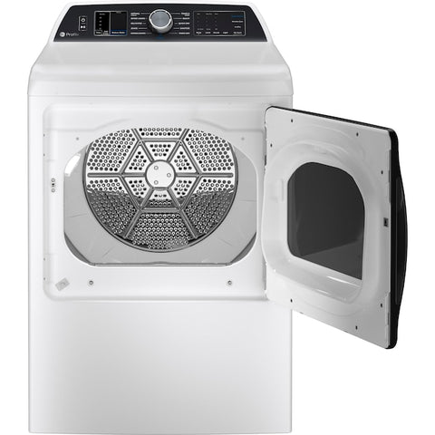 Dryer of model PTD70GBSTWS. Image # 2: GE Profile™ 7.4 cu. ft. Capacity Smart aluminized alloy drum Gas Dryer with Sanitize Cycle and Sensor Dry