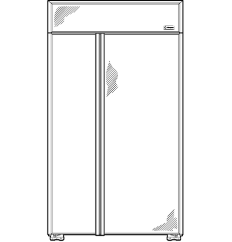 Refrigerator of model ZIS480NPII. Image # 2: Monogram 48" Smart Built-In Side-by-Side Refrigerator