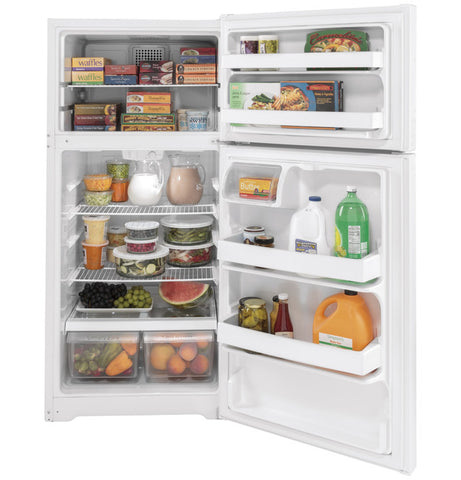 Refrigerator of model GTS16DTNRWW. Image # 3: GE® 15.6 Cu. Ft. Top-Freezer Refrigerator