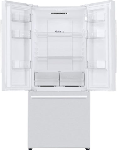 Refrigerator of model GLR16FWEE16. Image # 2: Galanz 16 Cu. Ft. White French Door Refrigerator-GLR16FWEE16