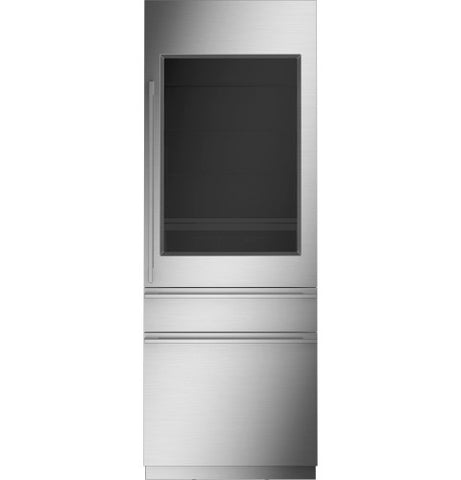 Refrigerator of model ZIK303NPPII. Image # 1: GE Monogram 30" Integrated Glass-Door Refrigerator for Single or Dual Installation