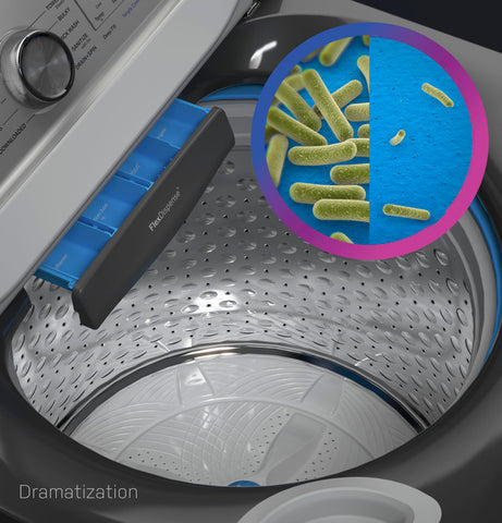 Washer of model PTW700BPTDG. Image # 6: GE Profile™ 5.4  cu. ft. Capacity Washer with Smarter Wash Technology and FlexDispense™