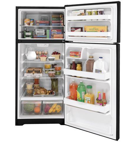Refrigerator of model GTS17DTNRBB. Image # 3: GE® 16.6 Cu. Ft. Top-Freezer Refrigerator