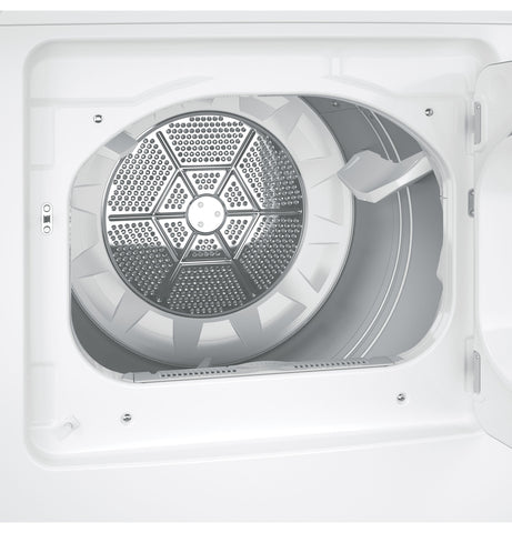Dryer of model GTD42EASJWW. Image # 2: GE® 7.2 cu. ft. Capacity aluminized alloy drum Electric Dryer