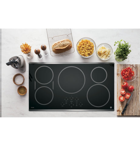 Cooktop of model PHP9036SJSS. Image # 3: GE Profile™ 36" Built-In Touch Control Induction Cooktop