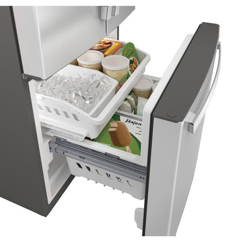 Refrigerator of model GNE21FYKFS. Image # 3: GE® ENERGY STAR® 20.8 Cu. Ft. French-Door Refrigerator