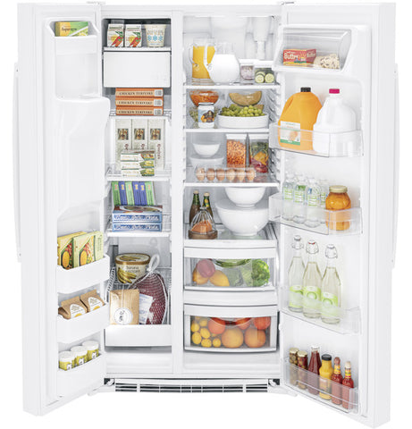 Refrigerator of model GSS25GGPWW. Image # 3: GE® 25.3 Cu. Ft. Side-By-Side Refrigerator