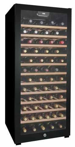 Refrigerator of model DWC94L1B. Image # 2: Danby 94 Bottle Free-Standing Wine Cooler in Black