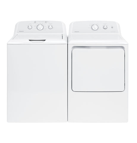 Dryer of model HTX24GASKWS. Image # 5: GE Hotpoint® 6.2 cu. ft. Capacity aluminized alloy Gas Dryer