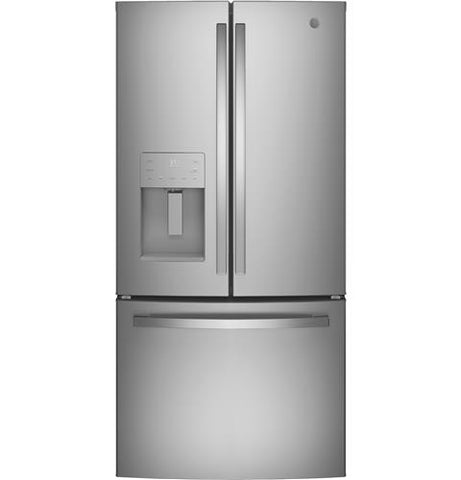 Refrigerator of model GYE18JYLFS. Image # 1: GE® ENERGY STAR® 17.5 Cu. Ft. Counter-Depth French-Door Refrigerator