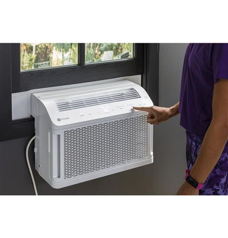 Room Air Conditioner of model AHTT06BC. Image # 2: GE Profile ClearView™ 6,100 BTU Smart Ultra Quiet Window Air Conditioner for Small Rooms up to 250 sq. ft.
