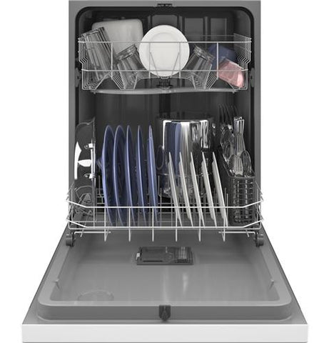 Dishwasher of model HDF330PGRWW. Image # 3: GE Hotpoint® Two Button Dishwasher with Plastic Interior