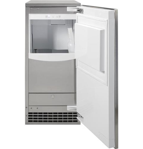 Freezer of model UCC15NJII. Image # 4: GE Ice Maker 15-Inch - Gourmet Clear Ice
