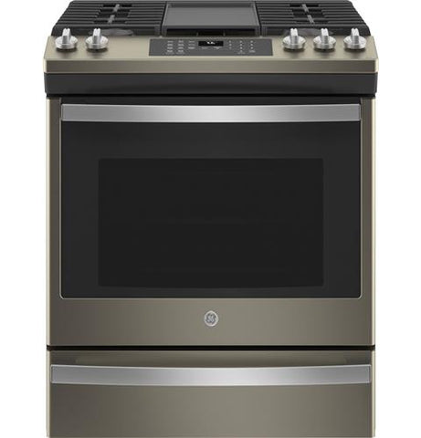 Range of model JGS760EPES. Image # 7: GE® 30" Slide-In Front-Control Convection Gas Range with No Preheat Air Fry