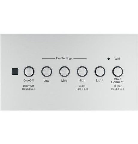 Ventilation of model UVC9300SLSS. Image # 2: GE 30” Smart Designer Custom Insert w/ Dimmable LED Lighting
