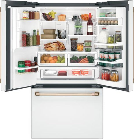 Refrigerator of model CYE22TP4MW2. Image # 2: GE Café™ ENERGY STAR® 22.1 Cu. Ft. Smart Counter-Depth French-Door Refrigerator with Hot Water Dispenser