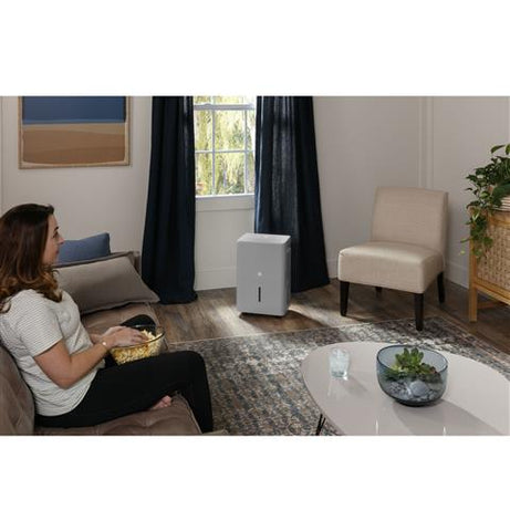 Dehumidifier of model APHR50LB. Image # 3: GE® 50 Pint ENERGY STAR® Portable Dehumidifier with Built-in Pump and Smart Dry for Wet Spaces