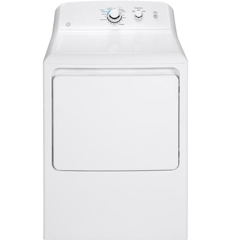 Dryer of model GTD33GASKWW. Image # 1: GE® 7.2 cu. ft. Capacity aluminized alloy drum Gas Dryer