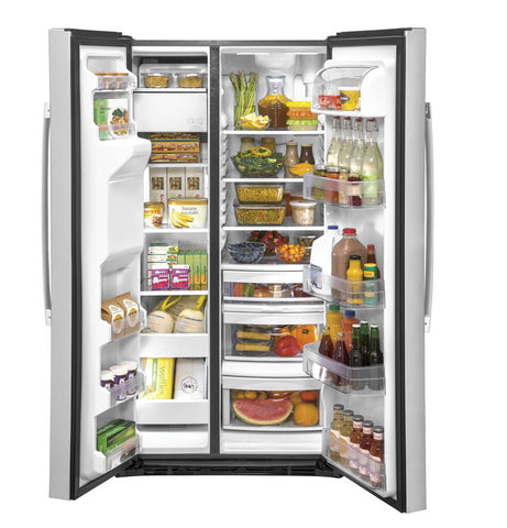 Refrigerator of model GSS25IYNFS. Image # 5: GE® 25.1 Cu. Ft. Fingerprint Resistant Side-By-Side Refrigerator