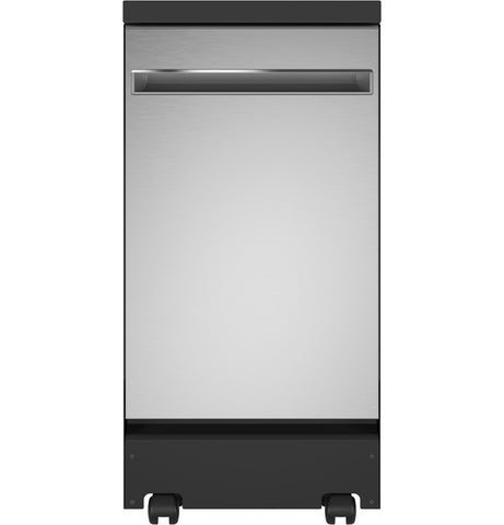 Dishwasher of model GPT145SSLSS. Image # 1: GE® 18" Stainless Steel Interior Portable Dishwasher with Sanitize Cycle