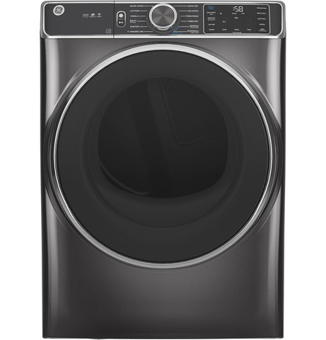 Dryer of model GFD85GSPNDG. Image # 3: GE® 7.8 cu. ft. Capacity Smart Front Load Gas Dryer with Steam and Sanitize Cycle