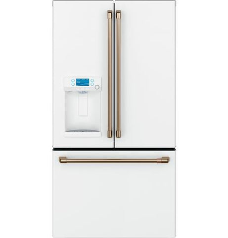 Refrigerator of model CFE28TP4MW2. Image # 1: GE Café™ ENERGY STAR® 27.8 Cu. Ft. Smart French-Door Refrigerator with Hot Water Dispenser