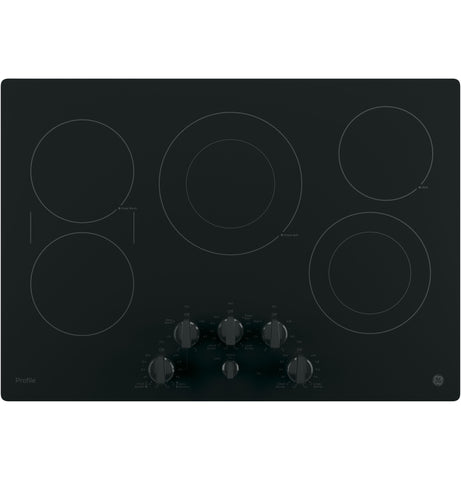 Cooktop of model PP7030DJBB. Image # 1: GE Profile™ Series 30" Built-In Knob Control Electric Cooktop