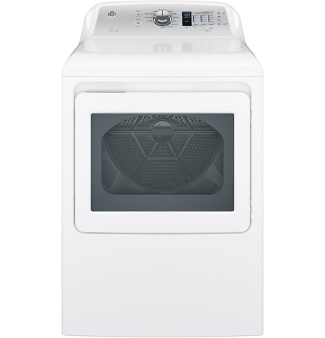 Dryer of model GTD65EBSJWS. Image # 1: GE® 7.4 cu. ft. capacity aluminized alloy drum electric dryer with HE Sensor Dry