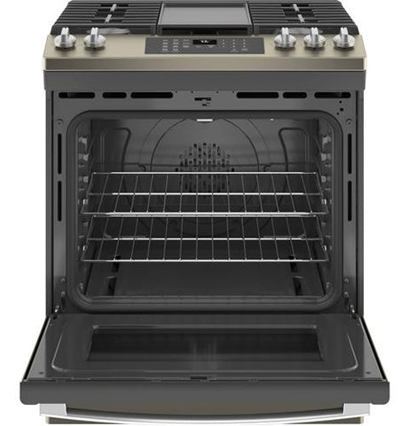 Range of model JGS760EPES. Image # 6: GE® 30" Slide-In Front-Control Convection Gas Range with No Preheat Air Fry