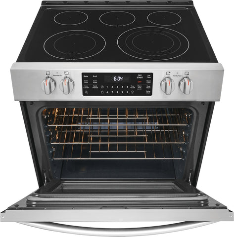 Range of model FGEH3047VF. Image # 6: Frigidaire Gallery 30'' Front Control Electric Range with Air Fry