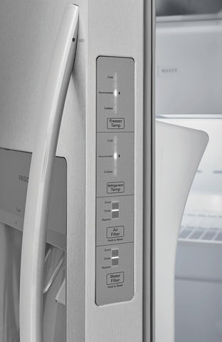 Refrigerator of model FRSS2323AS. Image # 2: Frigidaire 22.3 Cu. Ft. 33'' Standard Depth Side by Side Refrigerator