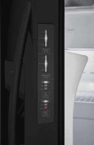 Refrigerator of model FRSS2623AB. Image # 6: Frigidaire 25.6 Cu. Ft. 36'' Standard Depth Side by Side Refrigerator