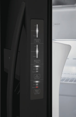 Refrigerator of model FRSS2623AB. Image # 7: Frigidaire 25.6 Cu. Ft. 36'' Standard Depth Side by Side Refrigerator