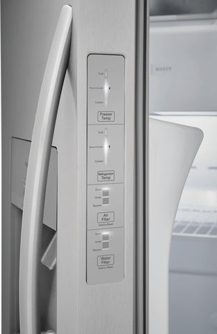Refrigerator of model FRSS2623AS. Image # 2: Frigidaire 25.6 Cu. Ft. 36'' Standard Depth Side by Side Refrigerator