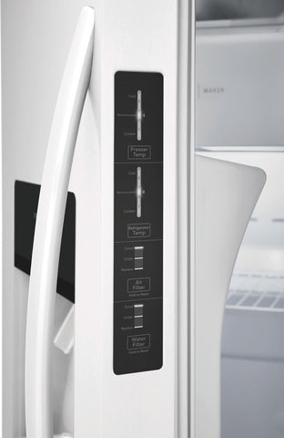 Refrigerator of model FRSS2623AW. Image # 2: Frigidaire 25.6 Cu. Ft. 36'' Standard Depth Side by Side Refrigerator